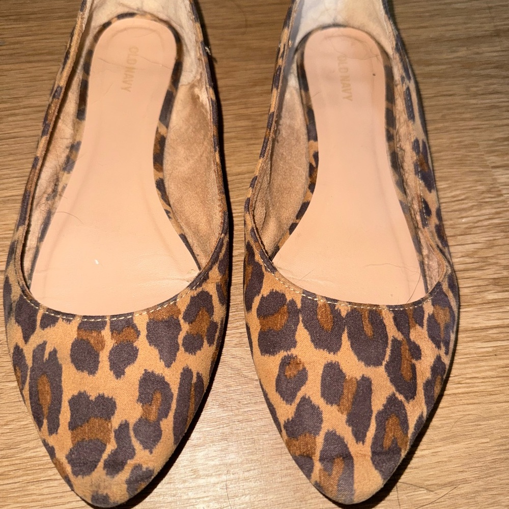 Ganni Brown Leopard Print Flats